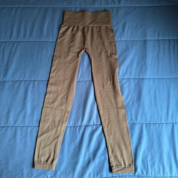 New Directions Fleece-Lined Leggings – Size S/M – Mocha Brown - Picture 2 of 5